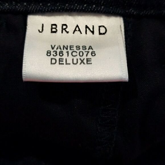 J Brand Jeans Vanessa Size 25 Straight Leg Mid rise Dark Wash Tall - Picture 5 of 10